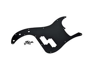 KAISH Golpeador de metal anodizado de 13 agujeros para zurdos estilo P Bass Style American Modern Style Standard Bass Pick Guard para Precision P Bass Negro