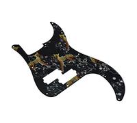 KAISH Golpeador de plástico impreso en 3D de 13 agujeros para bajo P Bass Scratch Plate PB Pick Guard para USA/México Precision P Bass Leopard Pattern