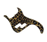 KAISH Golpeador de plástico impreso en 3D de 13 agujeros, placa de arañazos para graves, PB Pick Guard para Estados Unidos/México Precision P Bass Leopard Stripe