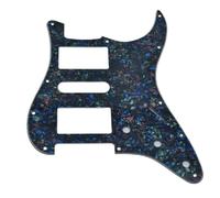 KAISH Golpeador estándar ST HSH de estilo moderno de 11 agujeros para American Strat Humbucker con esquina cuadrada perla abulón