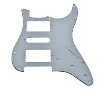KAISH Golpeador estándar ST HSH de estilo moderno de 11 agujeros para American Strat Humbucker con esquina cuadrada, color blanco, 3 capas