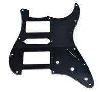 KAISH Golpeador estándar ST HSH de estilo moderno de 11 agujeros para American Strat Humbucker con esquina cuadrada, color negro, 3 capas