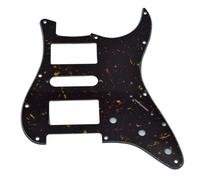 KAISH Golpeador estándar ST HSH de estilo moderno de 11 agujeros para American Strat Humbucker con esquina cuadrada, tortuga oscura
