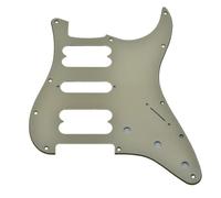 KAISH Golpeador estándar ST HSH de estilo moderno de 11 agujeros para American Strat Humbucker, sin agujeros para tornillos, color crema, 3 capas