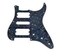 KAISH Golpeador estándar ST HSH de estilo moderno de 11 agujeros para American Strat Humbucker, sin agujeros de tornillo, perla abulón