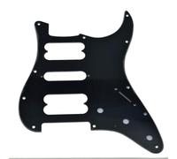 KAISH Golpeador estándar ST HSH de estilo moderno de 11 agujeros para American Strat Humbucker, sin agujeros para tornillos, negro, 3 capas