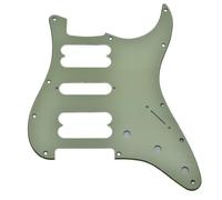 KAISH Golpeador estándar ST HSH de estilo moderno de 11 agujeros para American Strat Humbucker, sin agujeros de tornillo, color verde menta