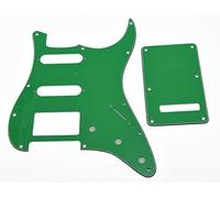 KAISH Golpeador estilo Strat HSS de 11 agujeros, placa trasera ST, cubierta de trémolo Trem para Stratocaster/Strat de EE.UU./México Verde 3 capas