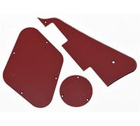 KAISH Golpeador LP de 3 capas, color rojo y placa de interruptor de placa trasera para Gibson Les Paul