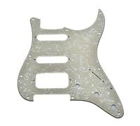 KAISH Golpeador moderno de 11 agujeros HSS de 2 tornillos de esquina redonda Humbucking Pickup montaje se adapta a Fender americano Strat Aged Pearl
