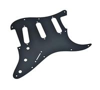KAISH Golpeador SSS de aluminio mate ST/Strat de estilo SSS de metal anodizado ST Pick Guard para American / Mexican ST/Strat negro mate