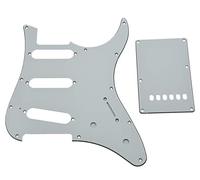 KAISH - Golpeador SSS para guitarra y placa trasera para trémolo, compatible con guitarra Yamaha PACIFICA, blanco de 3 capas