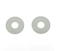 KAISH Juego de 2 anillos agudos de ritmo para guitarra Les Paul, color blanco con letras plateadas