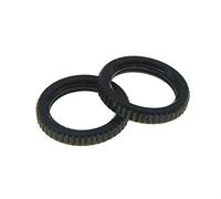 KAISH Juego de 2 tuercas imperial de 15/32 pulgadas para interruptor de guitarra moleteada fina para Gibson Les Pauls con interruptores Switchcraft, color negro