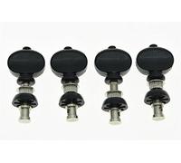 kaish Juego de 4 Níquel W/Negro Botones ukelele sintonizadores tuning Keys Pegs Machine Heads