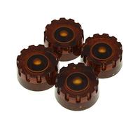 KAISH Juego de 4 perillas de marcación rápida para guitarra de EE. UU., Imperial Spec LP, 24 perillas de control de estriado, para macetas Gibson Les Pauls o CTS ámbar