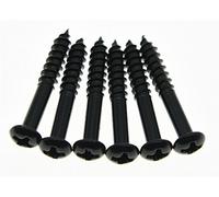 KAISH Juego de 6 tornillos de montaje para puente ST Strat Trem Tremolo, color negro