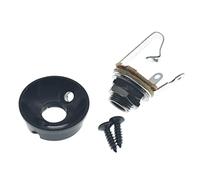 KAISH Latón negro American Alambre eléctrico Guitarras Jackplate electrosocket Jack placa con salida de latón mono Jack y tornillos para Fender Tele/Telecaster