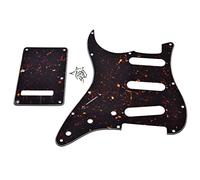 KAISH Lefty ST/Strat Style SSS Golpeador zurdo trémolo cubierta trasera para Stratocaster de Estados Unidos/México/Strat Dark Tortoise
