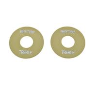 KAISH Les Paul - Juego de 2 anillos para guitarra Les Paul, color crema con letras plateadas