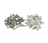 Kaish - Lote de 50 tornillos de montaje y muelles de rosca métrica M3 de una sola bobina (3 x 21,5 mm), níquel