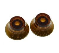 KAISH Pack de 2 pomos para guitarra de EE. UU./Imperial Spec LP con tapa de spline fina para guitarra, para Gibson Les Pauls o CTS Macetas, ámbar