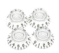 KAISH Pack de 4 pomos de timbre para guitarra USA/Imperial Spec LP 24 pomos finos para guitarra, para Gibson Les Pauls o CTS Macetas transparentes