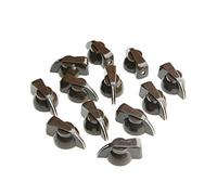 KAISH Paquete de 12 perillas de bronce con parte superior plana para amplificador de guitarra, pedal de efecto cabeza de pollo