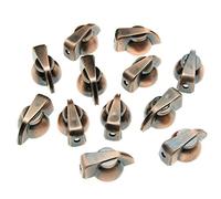 KAISH Paquete de 12 pomos amarillos para amplificadores de guitarra, pedal de efecto cabeza de pollo