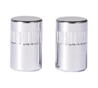 KAISH Paquete de 2 tapas de interruptor de palanca de latón de metal para guitarra Gretsch con rosca métrica M4 cromada