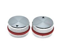 KAISH Perillas de potenciómetro de aluminio de 63/64 "(25 mm) de diámetro de 1/4" universal de metal para guitarra/bajo/amplificador AMPS