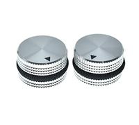 KAISH Perillas de potenciómetro de aluminio de 63/64 "(25 mm) de diámetro de 1/4" universal de metal para guitarra/bajo/amplificado