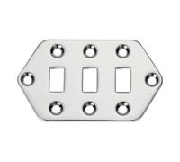 KAISH Placa de control para guitarra eléctrica, placa de control para guitarra Jaguar vintage/clásica, cromada