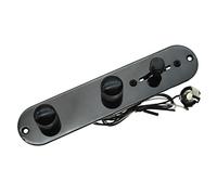 KAISH Placa de control totalmente cargada precableada de 3 vías placa de control con arnés de cableado para Fender Tele/Telecaster cromo/negro