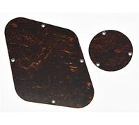 KAISH Placa de control trasera para interruptor de placa de control de tortuga, color rojo y negro para USA Gibson Les Paul