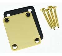 KAISH Placa de cuello de metal para guitarra eléctrica Fender ST Strat, color dorado