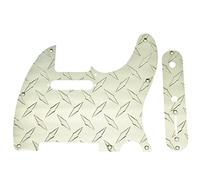 KAISH Placa de diamante de 8 agujeros Tele Golpeador con placa de metal y tornillos para guardabarros de estilo moderno americano/mexicano Telecaster Gold