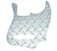 KAISH Placa de diamante de metal de 10 agujeros premium Jazz J Bass Golpeador anodizado estilo moderno JB Golpeador para American FD Jazz Bass Plata