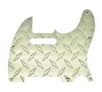 KAISH Placa de diamante de metal de 8 agujeros, estilo moderno, golpeador de aluminio TL, placa de arañazos para American / Mexican FD Telecaster Gold