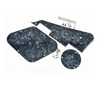 KAISH Placa trasera para golpeador de guitarra Black Pearl LP con soporte de níquel de acero y tornillos de montaje de golpeador de acero para Gibson Les Paul