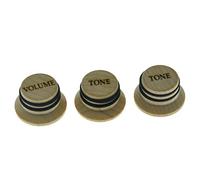 KAISH Pomos de madera de arce con estilo LP/Strat, perillas para sombrero, perillas para perillas de eje dividido métrico de 5,8 mm