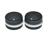 KAISH Pomos de potenciómetro de aluminio de 1/4 pulgadas (25 mm) de diámetro de 1/4 pulgadas de metal universal para guitarra/bajo/amplificador