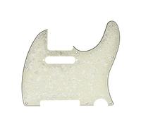 KAISH Tele Style Guitarra Golpeador TL Pick Guard con pastilla de montaje agujeros para tornillos Tele/Telecaster envejecida perla