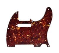KAISH Tele Style Guitarra Golpeador TL Pick Guard con pastilla de montaje para tornillos Tele/Telecaster Vintage Tortoise
