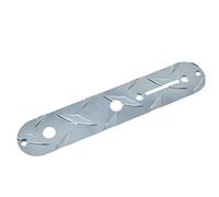 KAISH USA Specs Metal Silver Diamond Plate Tele Control Plate con 3/8 "CTS Pot Hole Placa de control de aluminio para defensa americana/mexicana Telecaster