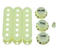 kaish verde menta ST Strat Pickup Covers pomos y 5 way interruptor punta Cap