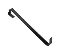 kaisudiAP Colgador de coronas para puerta delantera, soporte de corona de Metal sobre la puerta, gancho para decoraciones navideñas (Negra)