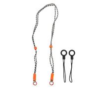 kaisudiAP Correa Trenzada para Hombro y Cuello para cámara, Fibra de poliéster, 120cm, Cuerda Redonda Tejida Universal para cámara instantánea, cámara DSLR (Negro Blanco)