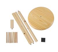 kaisudiAP Perchero de madera para el hogar, Perchero de pie, muebles para ropa, estante Base redondo (Color madera)