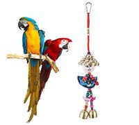 kaisudiAPara Loro, Muñeca Trenzada De Paja Colgante Colorida, Decoración De Jaula De Juguete para Masticar, Accesorio De Percha Columpio, Material, Seguro para Pájaros, Juego